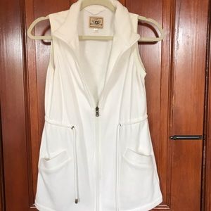 UGG white draw string vest